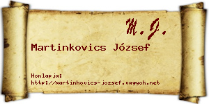 Martinkovics József névjegykártya
