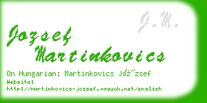 jozsef martinkovics business card